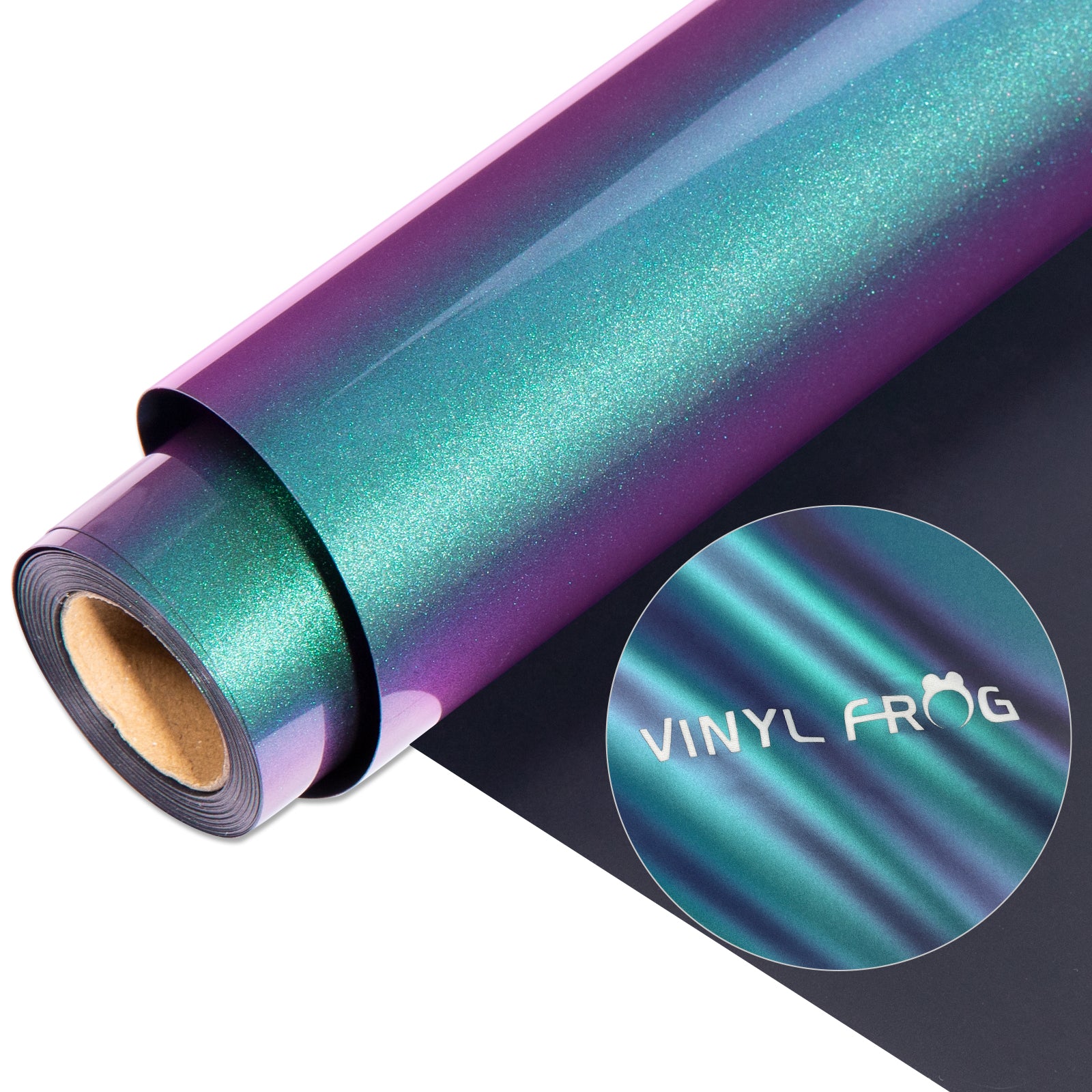 【Clearance Sale】Chameleon Heat Transfer Vinyl Roll - 12 x 30 ft (11 Colors), Purple to Green
