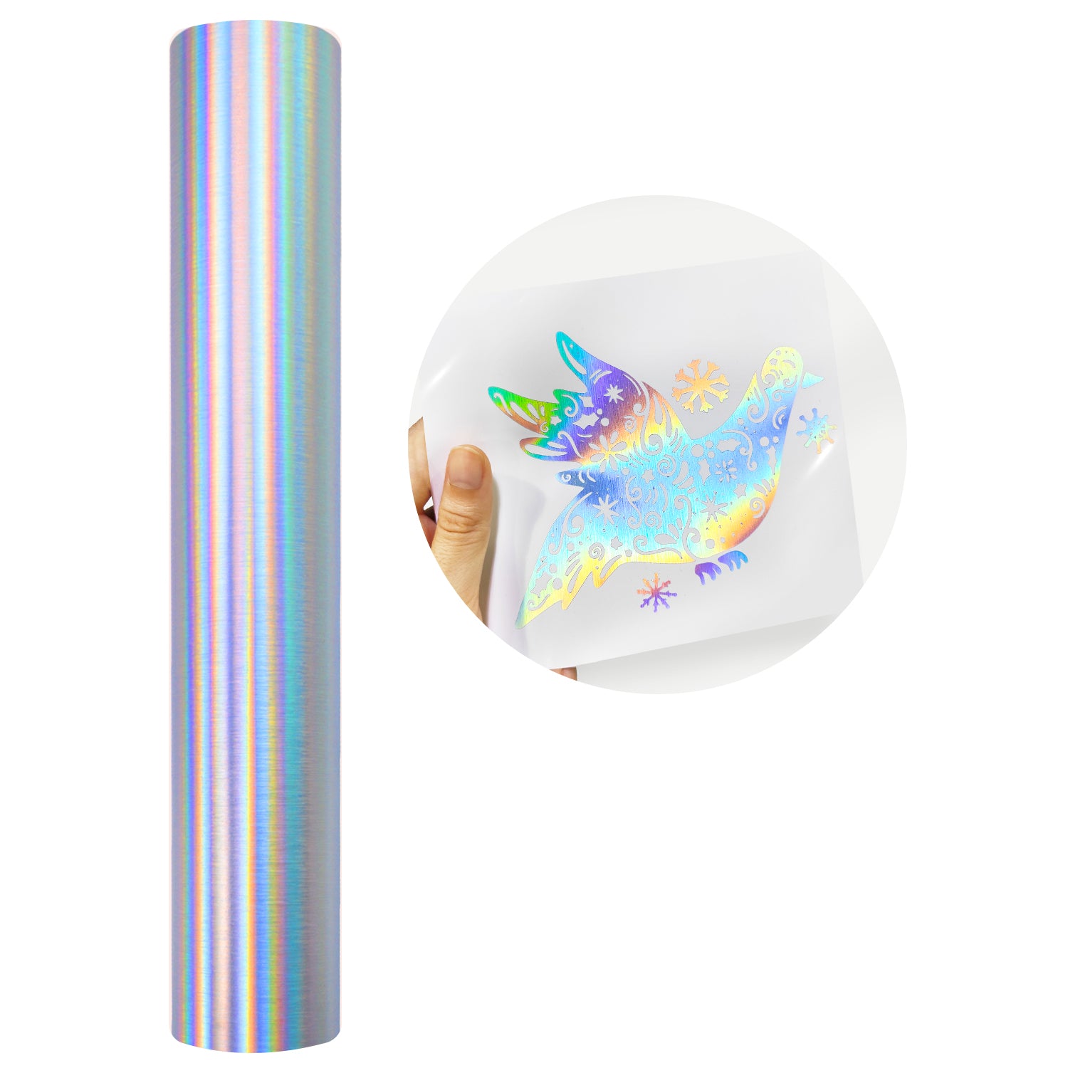 12ft Opal Holographic Adhesive Vinyl