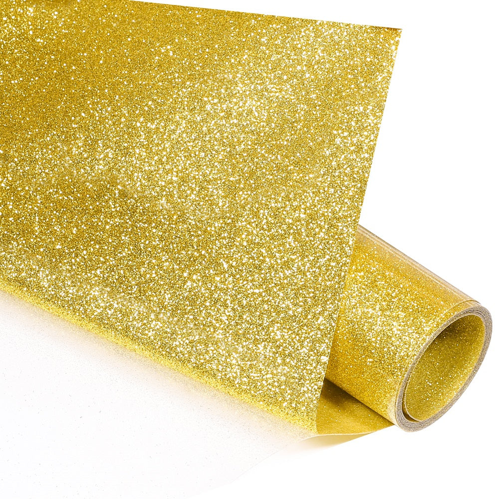  Yellow HTV Heat Transfer Vinyl Glitter 10×10ft Rolls