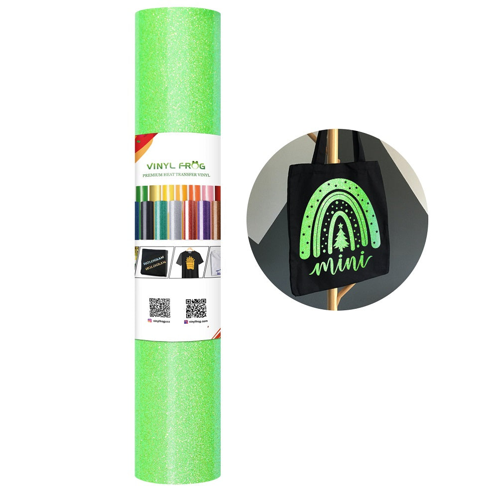 Neon Green HTV 10 x 12 inches Sheet Heat Transfer Vinyl - My PunkBroidery