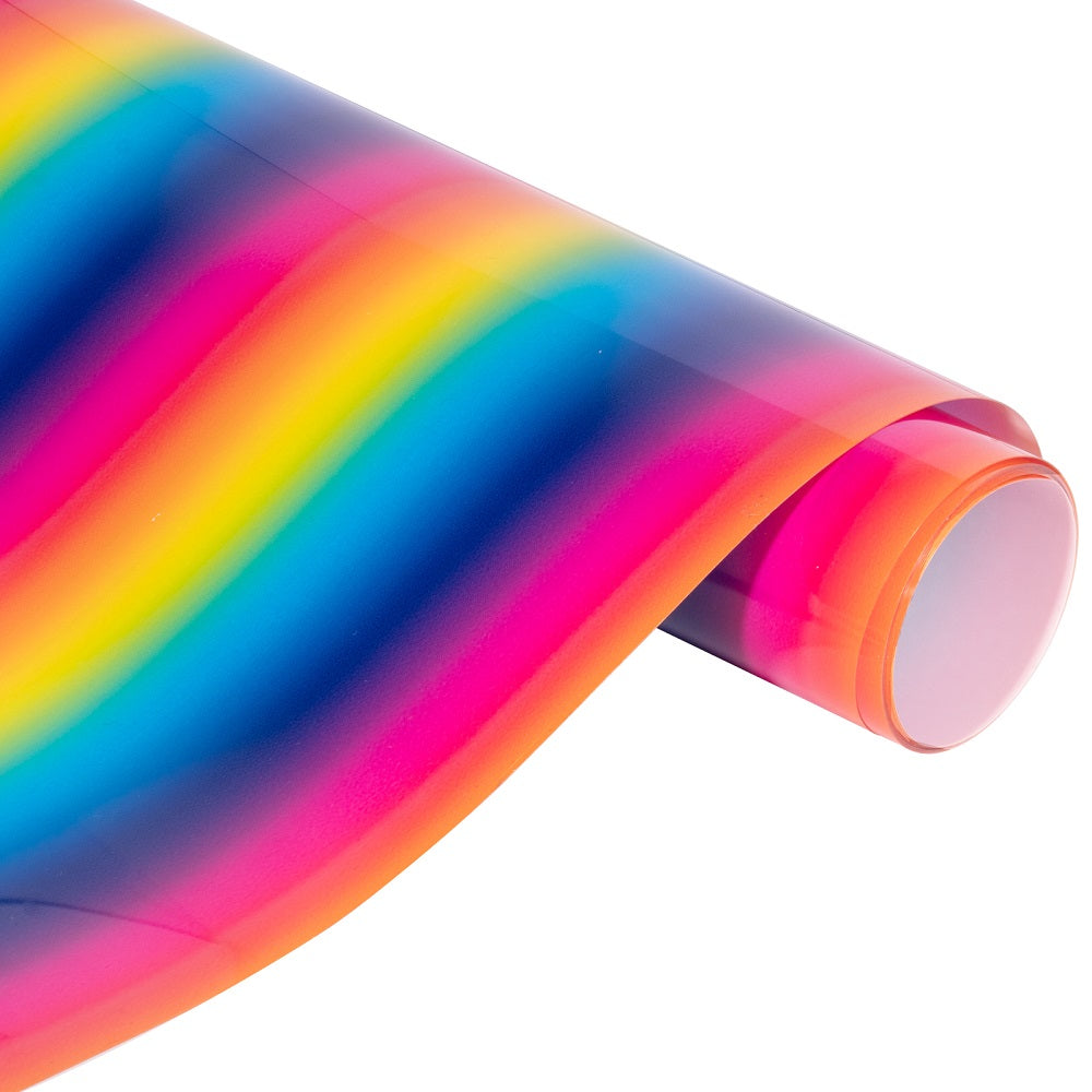 Rainbow Stripe Heat Transfer Vinyl, Pattern HTV, Rainbow Patterned