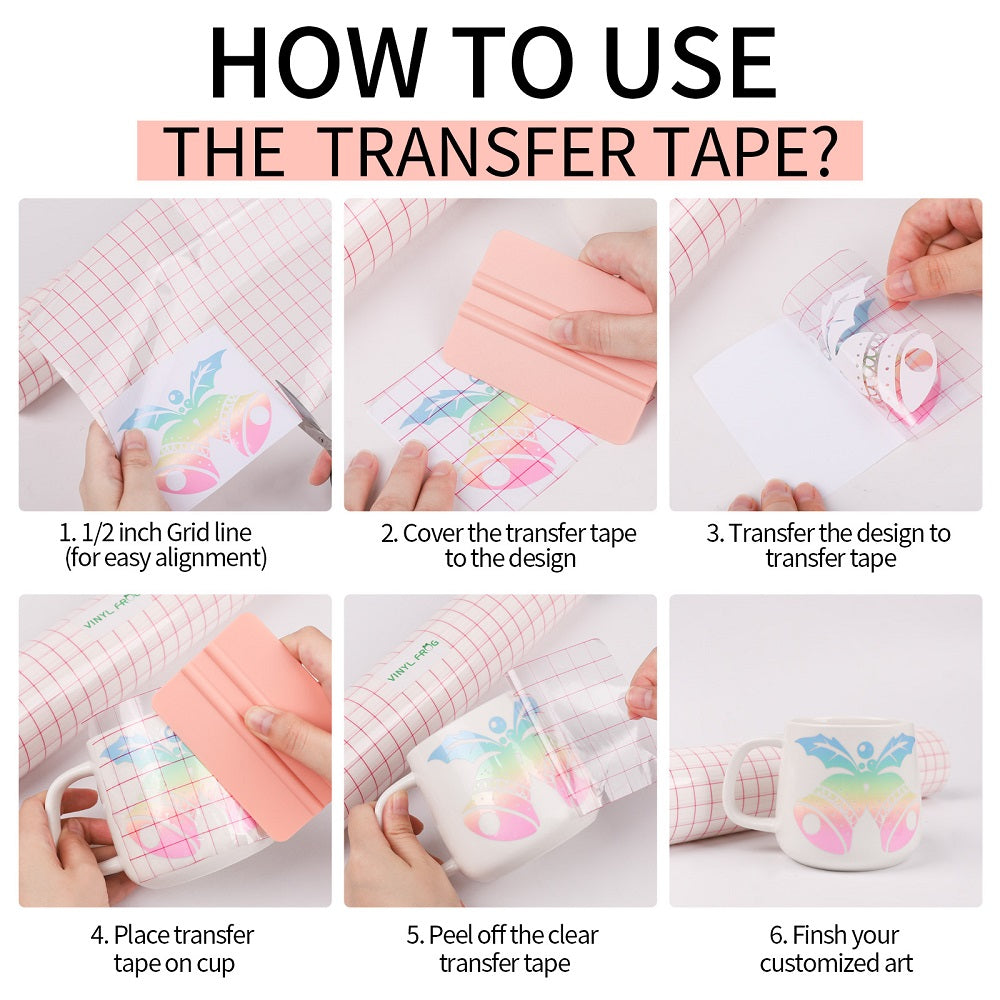 Transfer Tape Transfer Paper for Adhesive Craft Vinyl – VinylFrog