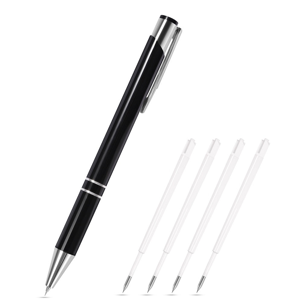 Zonon 3 Pieces Air Release Weeding Tool Pen Stainless Steel Air-Release Pen  Retractable Vinyl Tool Pen with 3 Pieces Replace Refill for HTV Vinyl